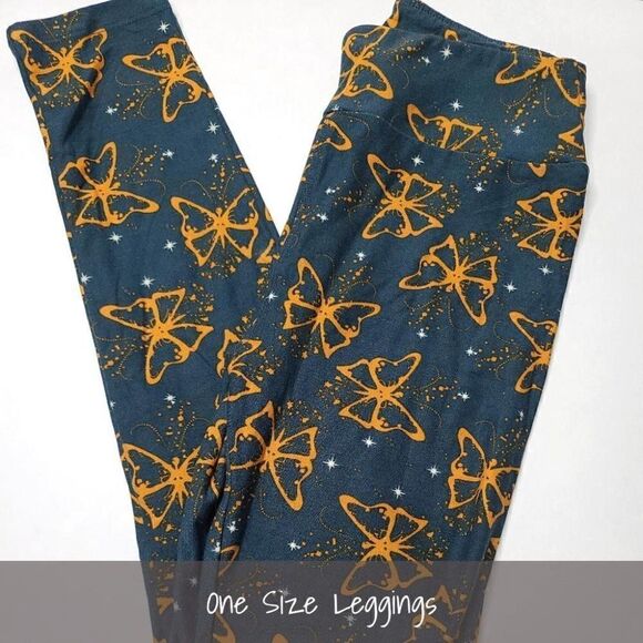 LuLaRoe OS Leggings Butterflies NEW - Picture 1 of 1